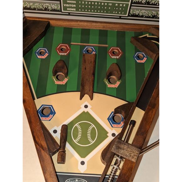 Barrington Table Top Baseball Game Mint Original Box Wooden - Picture 4 of 11